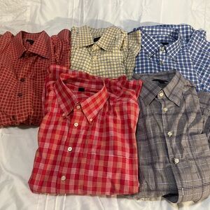 Classic Men's Checkered Dress Shirt Set